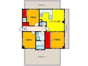 ドムール大北の物件間取画像